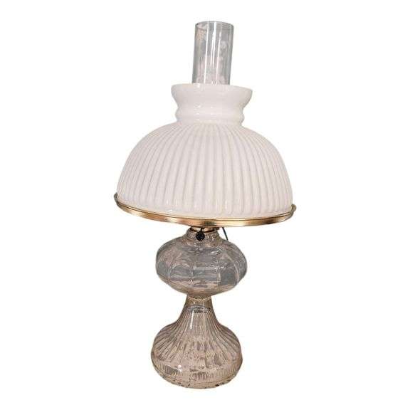 Vintage Glass Hurricane Lamp image