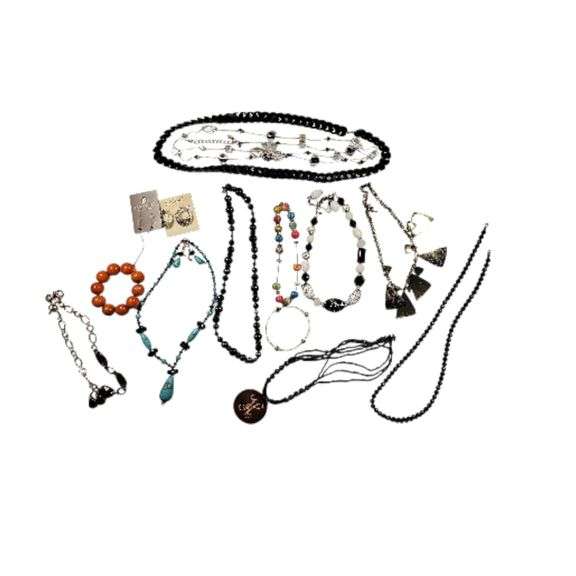 Mixed collection of costume jewelry image