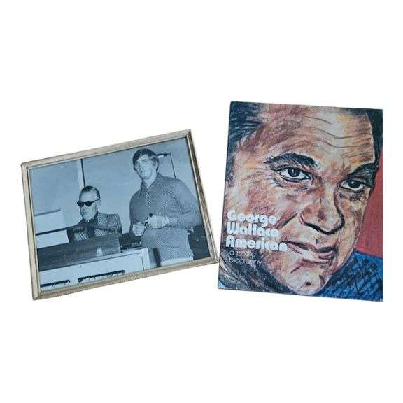 Vintage George Wallace: American Photo Biography Book & Historic Photo of Sheriff Buford Pusser. image