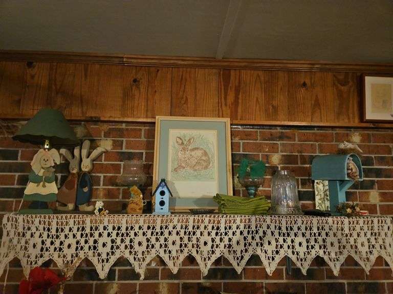 Bunny & Spring Mantle Décor Lot image