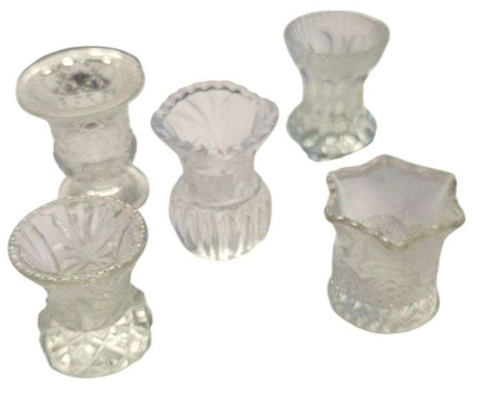 Vintage Pressed Glass Toothpick / Match Holder Collection image