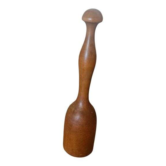 Primitive Wooden Butter Masher / Pestle image