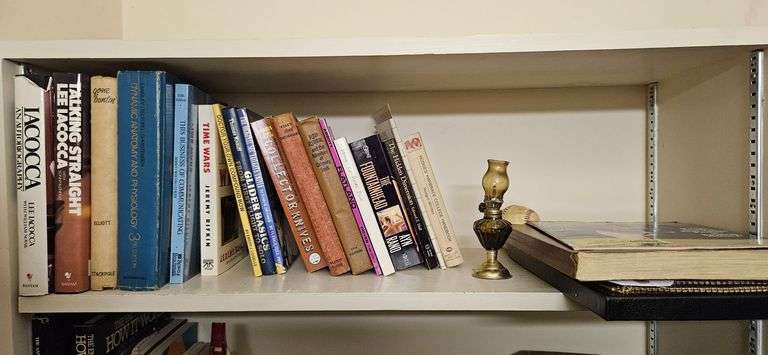 Vintage & Collector Books with Brass Lamp image