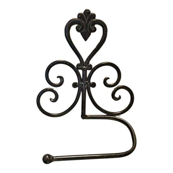 Framed Vintage Lady Portrait Print & Wrought Iron Wall Hook image