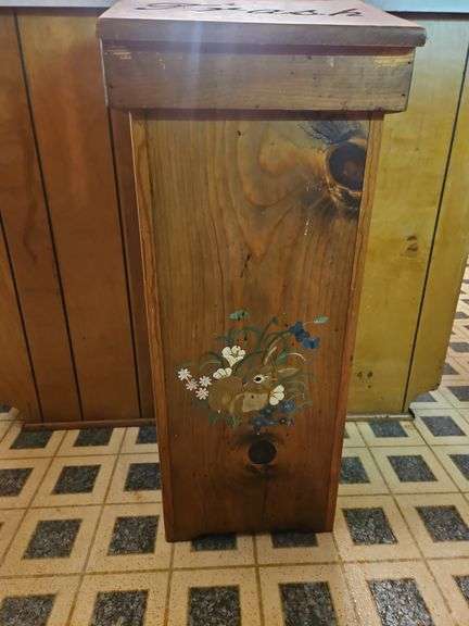 Wooden Trash Can image