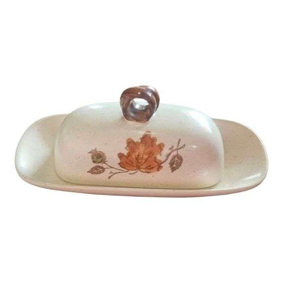 Metlox Woodland Gold – Covered Butter Dish image