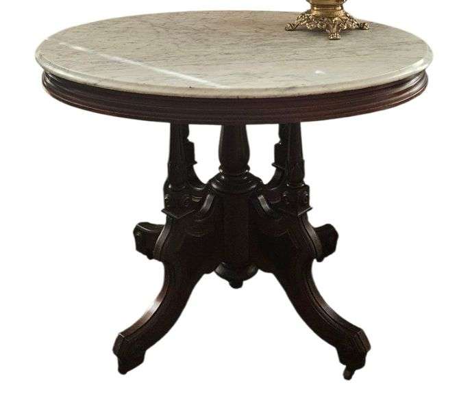 Victorian Marble-Top Parlor Table image