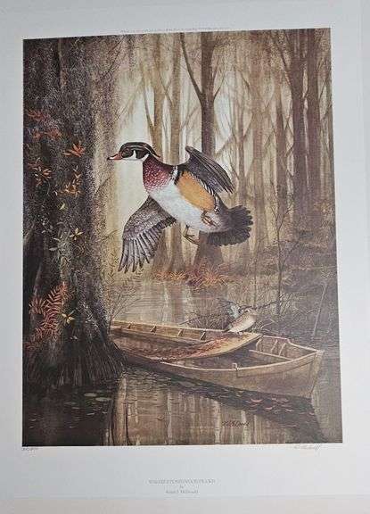“Walker’s Pond (Wood Ducks)” – Limited Edition Print by Ralph J. McDonald (1976) image