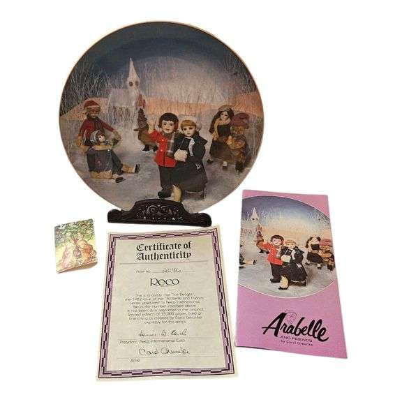 “Ice Delight” Limited Edition Collector Plate by Carol Grunehe – Arabelle and Friends Series, 1982 (with COA) image