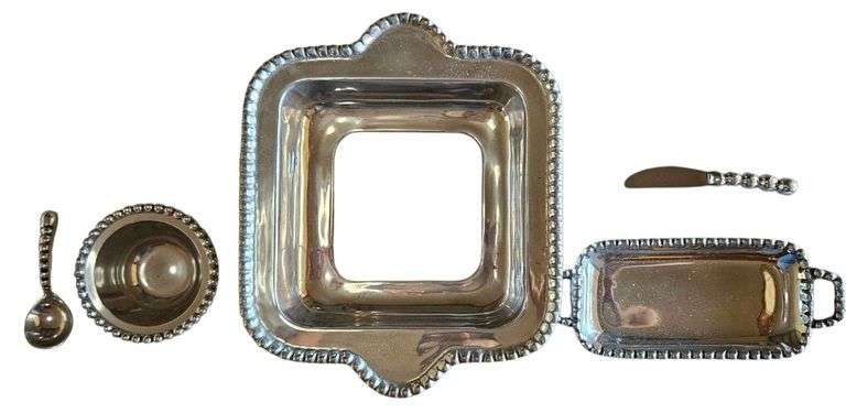 Decorative Silver-Tone Serving Set image