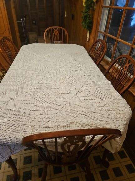 Kitchen Table 81x44 with 7 Chairs image