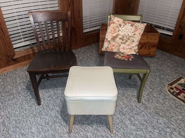 chairs and sewing ottoman image