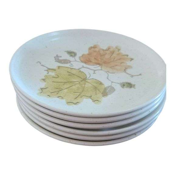 Metlox Woodland Gold – Set of 6 Bread & Butter Plates (6") image