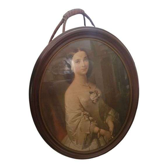 Victorian Oval Portrait under Convex Glass image