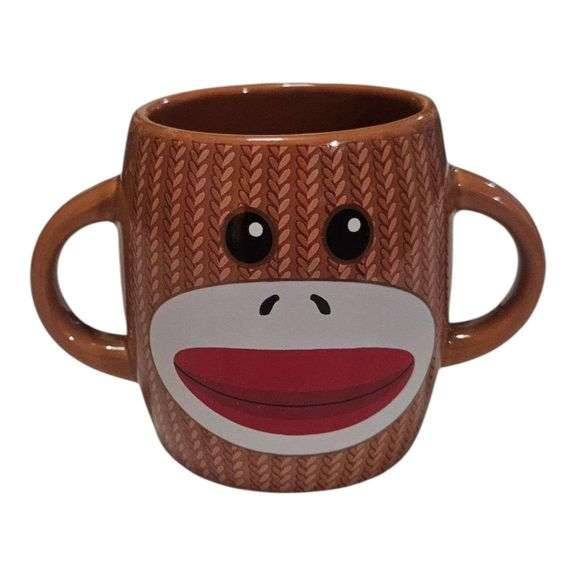 **Sock Monkey Double-Handle Mug image