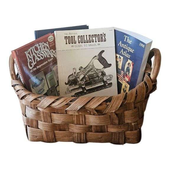 Basket of Antique Collector Reference Books – 4-Piece Lot image