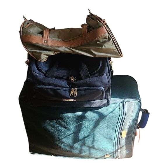 3-Piece Luggage Set with Garment Bag & Neck Pillow image