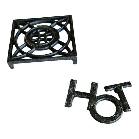Cast Iron Trivet Pair – Decorative & Functional image