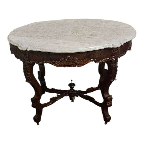 Victorian Marble-Top Parlor Table image