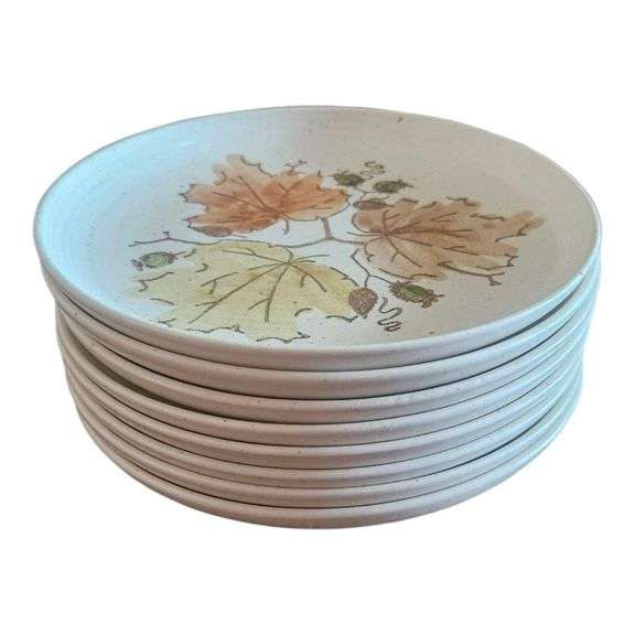 Metlox Woodland Gold – Set of 8 Salad Plates (8") image