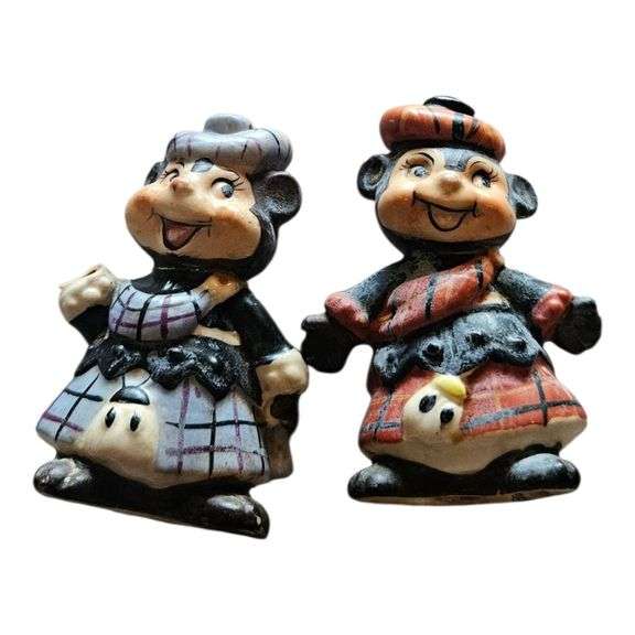 Vintage Scottish Couple Salt & Pepper Shakers image