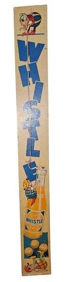 Vintage WHISTLE Soda Advertising Thermometer image