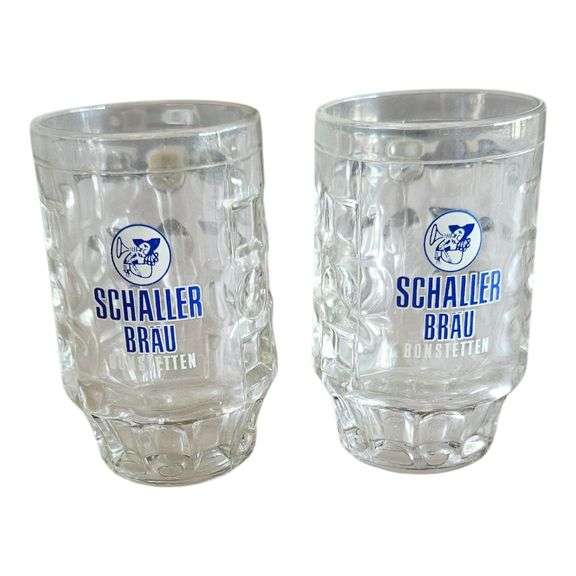 Pair of Schaller Bräu Bonstetten Beer Steins image