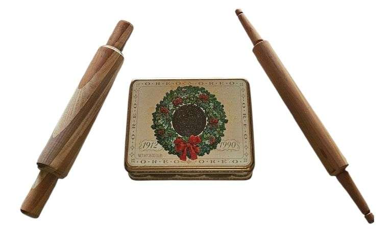 Rolling Pins & 1990 Limited Edition Oreo Holiday Tin image