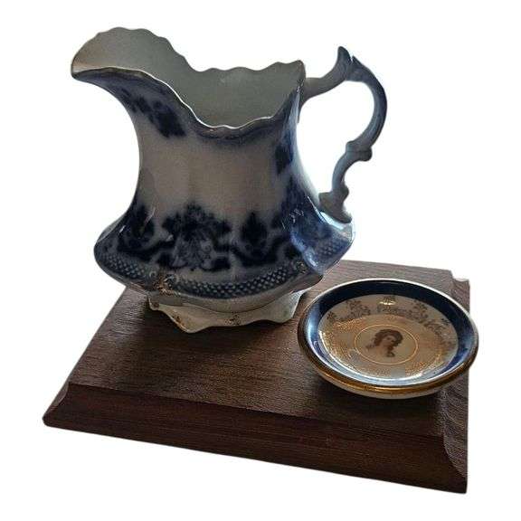 Antique Flow Blue Pitcher image