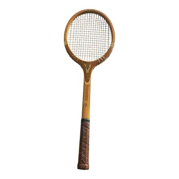 Vintage “Wimbledon” Wooden Tennis Racket – Classic Sports Collectible image