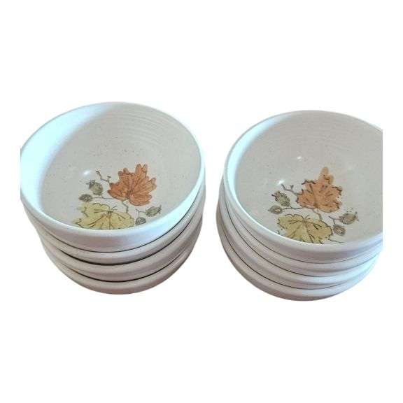 Metlox Woodland Gold – Set of 8 Small Bowls (5") image