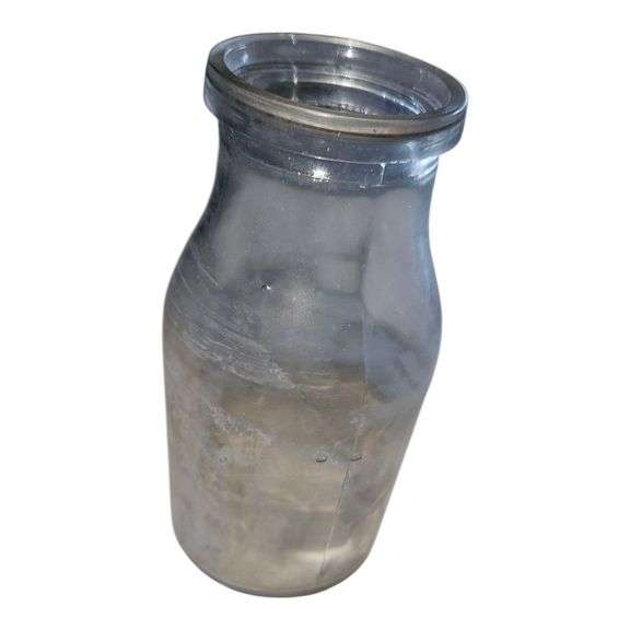 Vintage Clear Glass Milk Bottle image