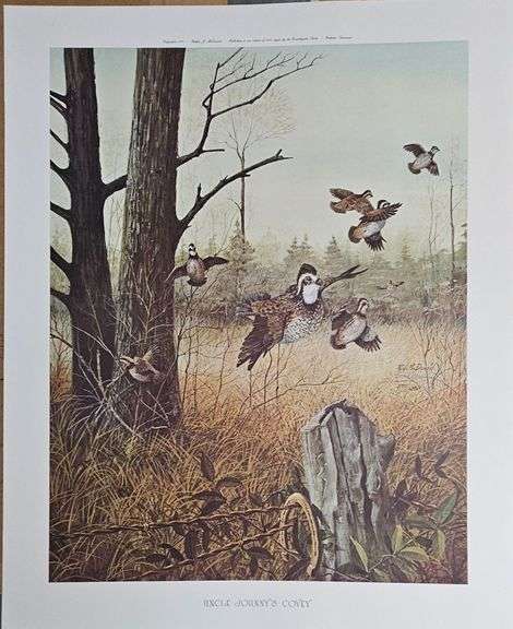 Uncle Johnny’s Covey” by Ralph J. McDonald – Limited Edition Wildlife Print (#370/1250) image