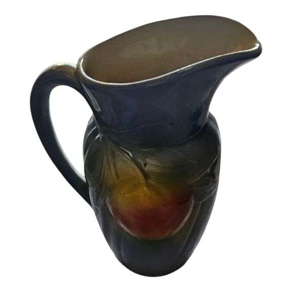 Royal Copley Hand-Painted Apple Pitcher – Vintage Ceramic image