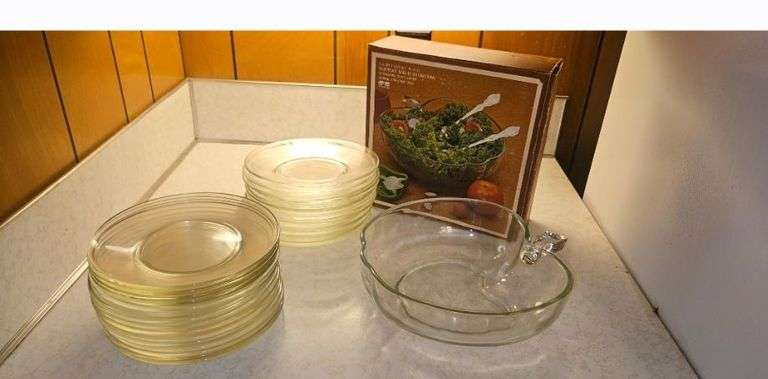 Apple Salad Bowl and Clear Plate image