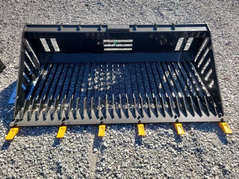 Skid steer rock bucket. 66" wide. image