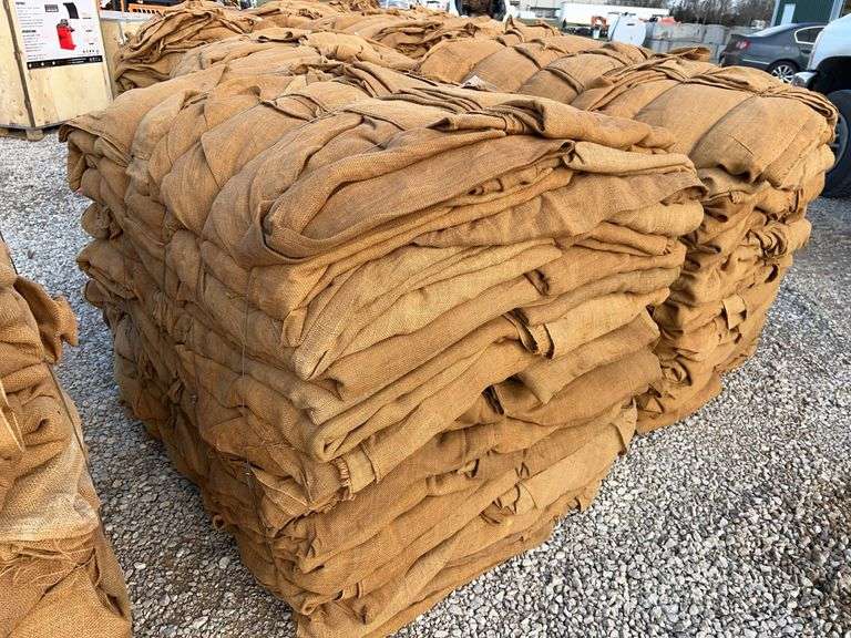 Bundle of burlap shade cloths image