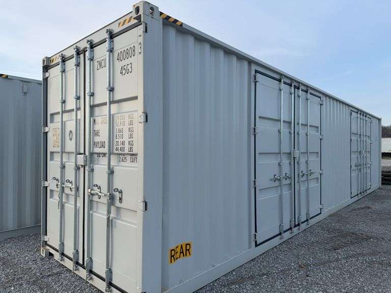 40’ one time use 3 door hi cube container image