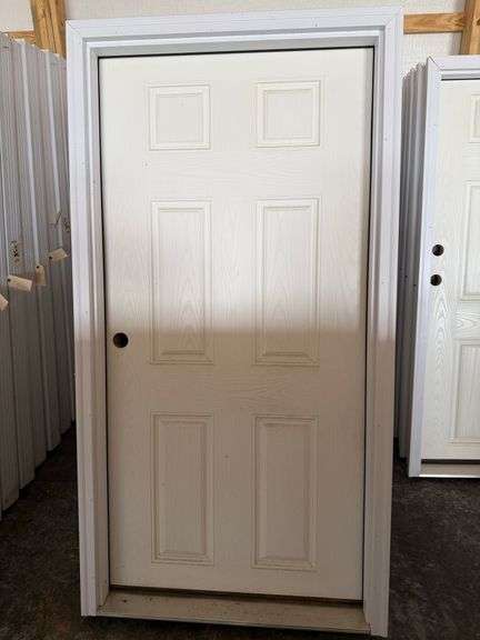 36”x75” right hand in swing exterior door. 4.5’ jam image