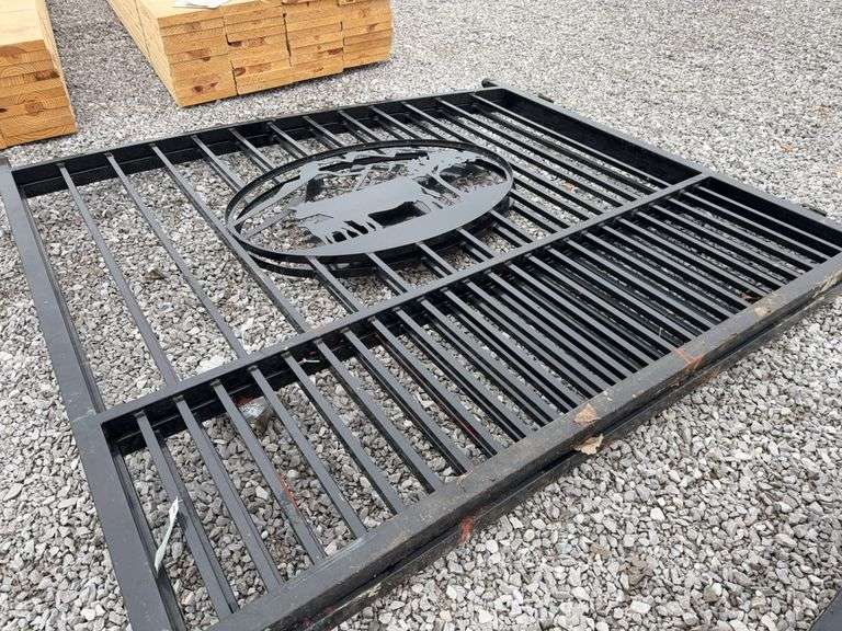 82” wide (each piece) 164” total. 83” tall cow gate 2 pcs included image