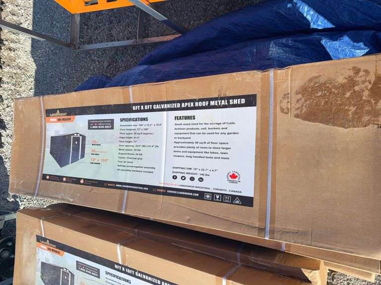 6’x8’ Galvanized apex roof metal shed image