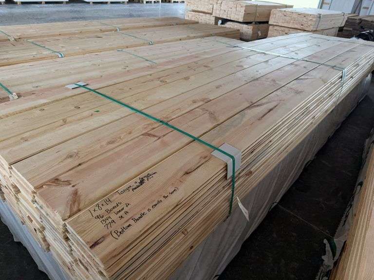 1x8x14 tongue and groove Ponderosa pine 96 boards 1344 linear foot selling per sq ft x779 image