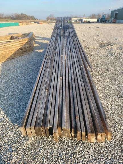 Half trusses 25 foot long with one foot overhang. 1 truss is broken. image