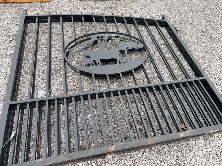 82” wide (each piece) 164” total. 2 pcs included . 83” tall cow gate image