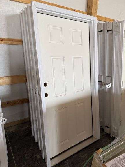 36”x77” right hand in swing exterior door. 4.5’ jam image