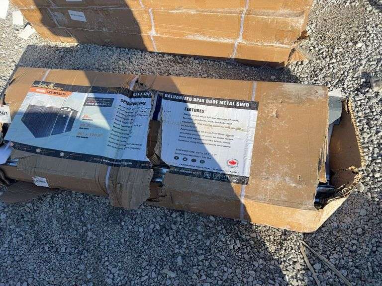 8’x10’ galvanized apex roof metal shed (damaged box) image