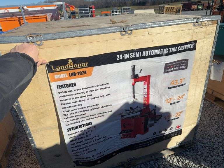 24 in semi automatic tire changer image