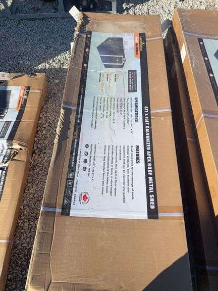 8’x10’ Galvanized apex roof metal shed (Assembly Required) image