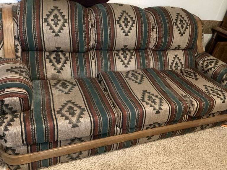 Upholstered Sofa with Southwestern Pattern image