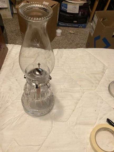 Clear Glass Oil Lamp - Lot 095 image